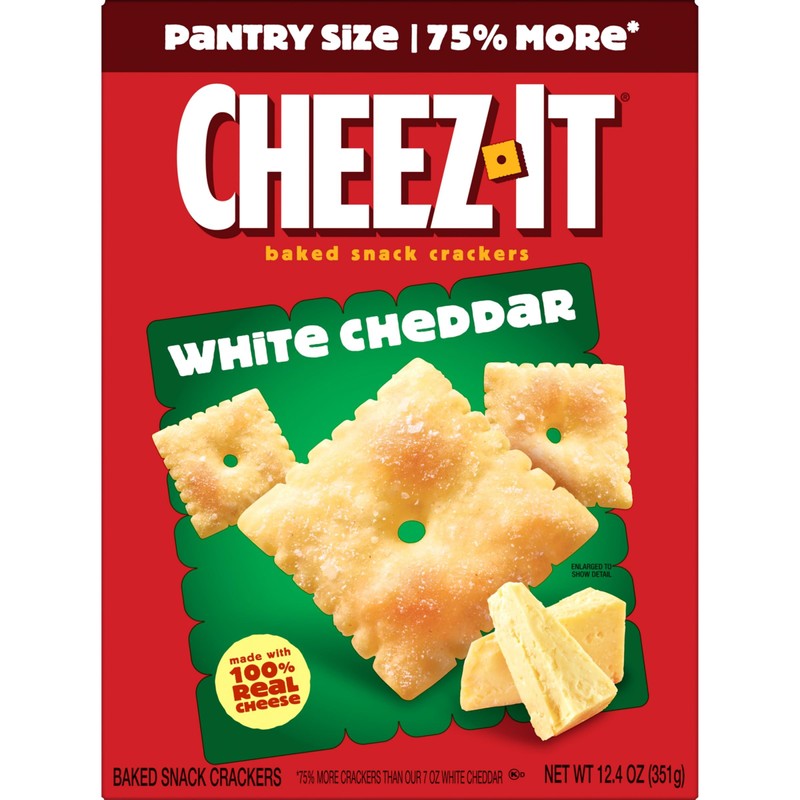 Cheez-It Cheese Crackers, Baked Snack Crackers, Lunch Snacks, White Cheddar,