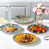 HENXFEN LEAD Dinner Plates Set of 6-10.5 Inch Large Ceramic