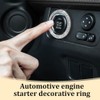 RGOAANC RGOAANC Crystal Rhinestone Engine Start Stop Decoration Ring, Push