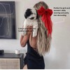 Red Hair Bow for Women Girls, Big Satin Bow Clip