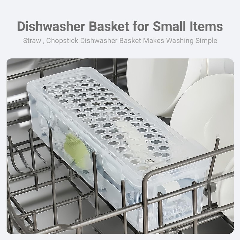 Keiwhsly Dishwasher Basket for Small Items, Dishwasher Silverware Holder for