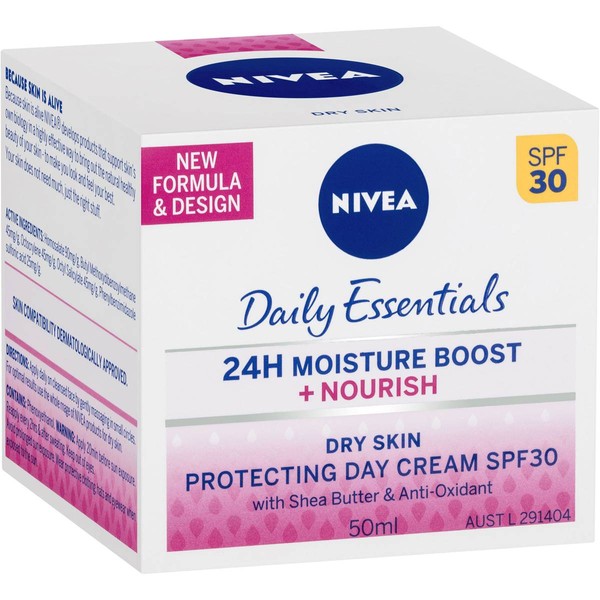 Nivea Daily Essentials 24H Moisture Boost + Nourish Protecting Day Cream SPF30 50ml