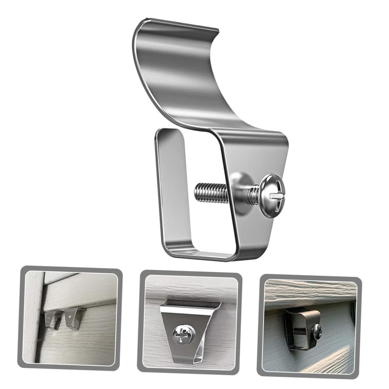 Tofficu 5sets 10pcs Vinyl Siding Hooks Durable Splashproof Clips for
