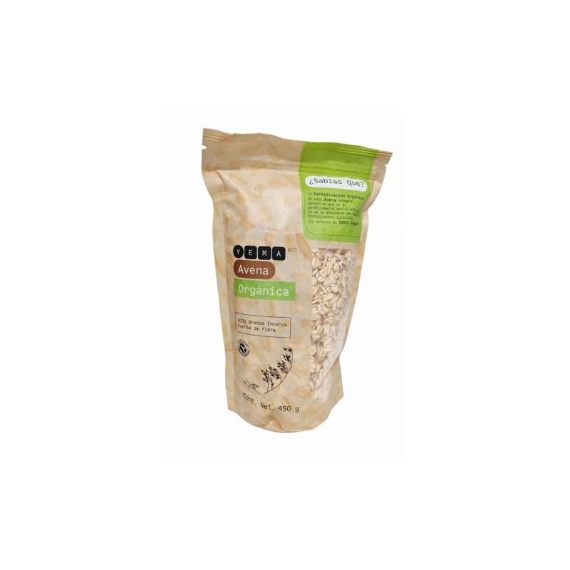 YEMA Avena Orgánica, 100% Granos Enteros, Sin OGM, Fuente de