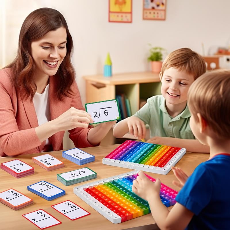 „ÄêJoyCat„ÄëMath Flash Cards & Pop Fidget Chart, Math Manipulatives Game