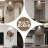 FIXNEO Large Wall Clocks Decorative with Temperature Display℃, Silent Unique