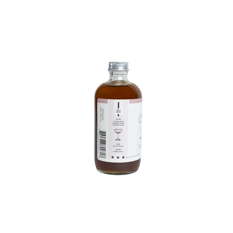 Cocktail Punk Lavender Honey Cocktail Syrup, 8 oz, All Natural,
