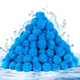 Haeaqtar 3lbs Pool Filter Balls for Sand Filter, Reusable Pool Sand Filter Balls, Efficient Pool Fiber Filter Balls, Blue Filter Media Balls for Pool (Equals 55lbs Pool Filter Sand) (Blue)