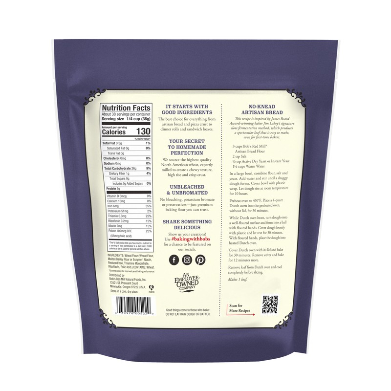 Bob's Red Mill Artisan Bread Flour, 3 Pound (Pack of