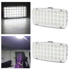 2PCS 36LED Interior Light,Universal 12V Motorhome Dome Ceiling Light Interior Light Bar RV Ceiling Roof Lights With ON/OFF Switch for Cars Vans Camper Vans & Taxis,140x70mm