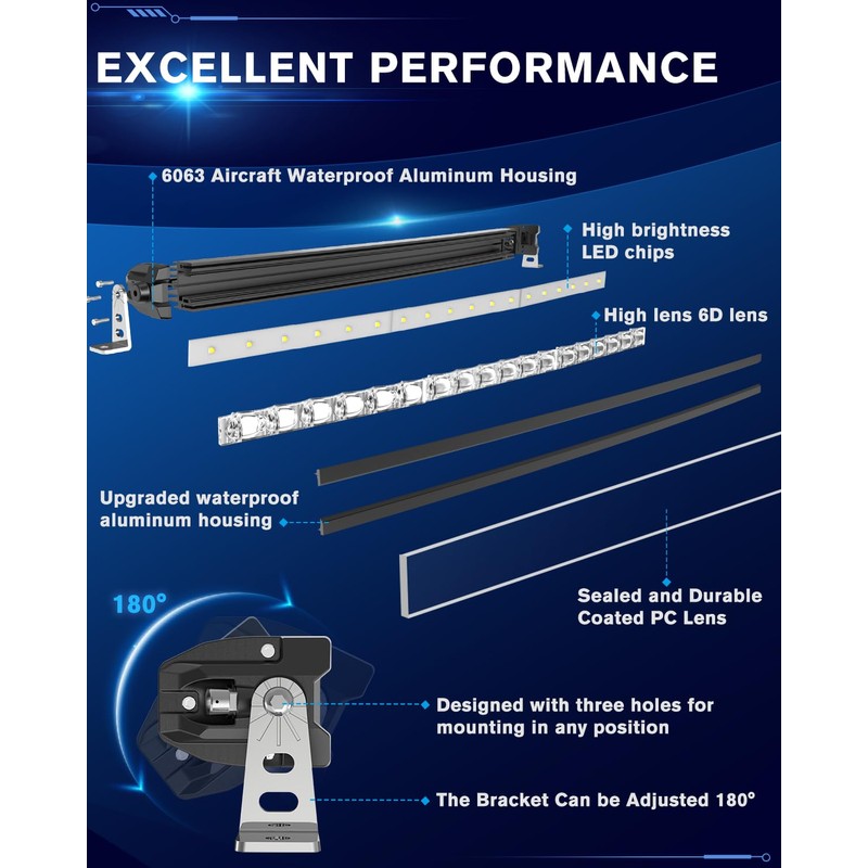 CO LIGHT 38 inch Curved Single Row LED Light Bar