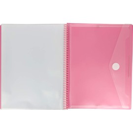 Grafoplás 39226053. Folder with Spiral 60 Sleeves, A4, Light Pink, Polypropylene, I Like Smile
