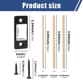 2 Pcs Deadbolt Restorer Strike Plates, Deadbolt Strike Plate, Narrow Side and Large Hole, Fix Dead Bolt Misalignment/Sticking/Jamming, for Home Security Door Repair Fix