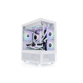 Thermaltake View 170 TG ARGB Snow Micro-ATX Case; 3x120mm ARGB Fans Included; Supports Up to 280mm Radiator; Front & Side Dual Tempered Glass Panel; CA-1Z4-00M6WN-00; 3 Year Warranty