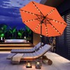 ABCCANOPY Durable Solar Led Patio Umbrellas with 32LED Lights 9FT