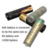 LampVPath (Pack of 8 AAA to AA Battery Adapter, AAA