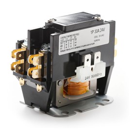 Seentech Heavy-Duty Contactor with 24VAC Coil - Perfectly Compatible with relays, air conditioners, Heat Pumps, and Refrigeration Systems (130A 1-Pole 30 Amp - 24VAC)