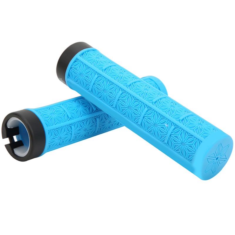 1Pair Mountain Bike Silicone Handlebar Grip Cover Unilateral Locked Non-slip