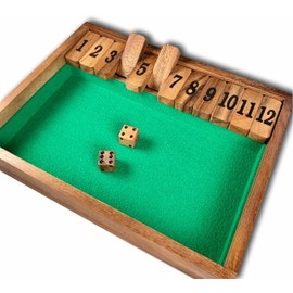 Shut The Box Game #1-12 Premium - Shut The Box Game Wooden - Puzzle Games - Wooden Games