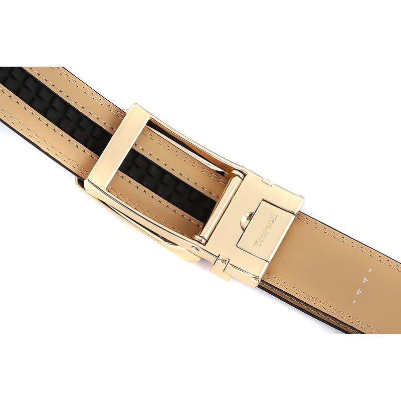 Tonywell Mens Leather Belt 30mm Wide Ratchet Belt with Automatic