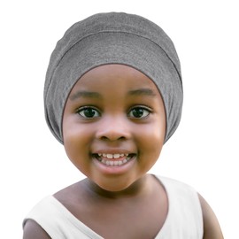 Fittia Silk Satin Bonnet for Kids, Silk Sleep Cap for Toddlers, Bamboo Beanie Adjustable for Kid for Curly Hair Sleeping