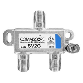 Commscope SV2G HomeConnect 2-Way Coaxial Cable Splitter 5-1002 MHz CATV 120 dB 75 ohm IndoorOutdoor