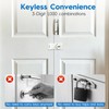 3-Digit Combination Cabinet Locks for Double Sliding Bifold Doors White
