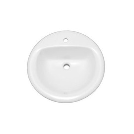 PROFLO PF191R Rockaway 19" Circular Vitreous China Drop In Bathroom Sink with Overflow and 1 Faucet Hole at 0" Centers - White
