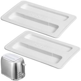 Zerodeko 2 Slice Toaster Cover, 2PCS Toaster Cover, Silicone Toaster Lid, Bread Machine Cover Bread Maker Accessories (White)