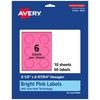 Avery Printable Hexagon Labels with Sure Feed Technology, 2-1/2" x