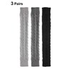 Bememo 3 Pairs Arm Warmers Long Fingerless Gloves Knit Wrist