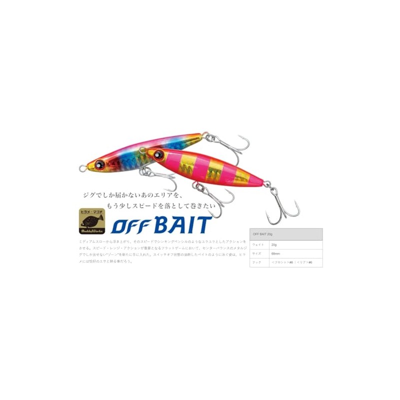 Buddy Works Off Bait, 0.7 oz (20 g), Zebra Pinkin
