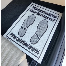 Poly Back Ridged Disposable Automotive Paper Floor Mats - 82# Stock (Package of 500)