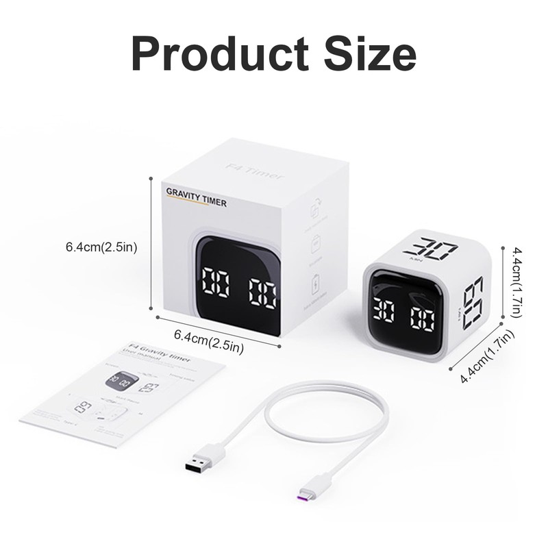 Cube Timer Gravity Sensor Timer Exercise Timer Vibration and Mute