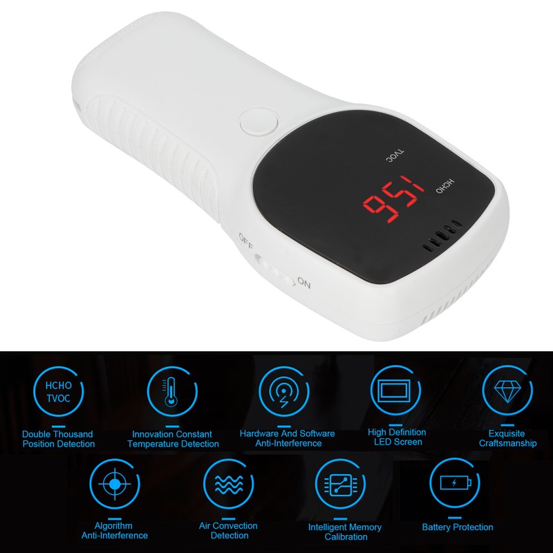 Formaldehyde Detector Portable Indoor Home TVOC Air Quality Monitor Gas
