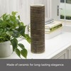 Elements 4.53x4.53x13.98 Inch Textured Ceramic Cylinder Vase, Black and White