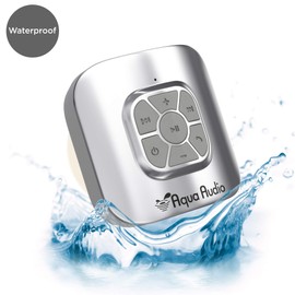 Gideon AquaAudio Cubo â€ Portable Waterproof Bluetooth Speaker with Suction Cup for Showers Car etc. - Pairs with All Bluetooth Devices + Siri Compatible - 10 Hours Playtime/Built-in Mic (Blue)