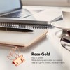 100Pcs Rose Gold Hollowed Long Tail Binder Paper Clips Beautiful