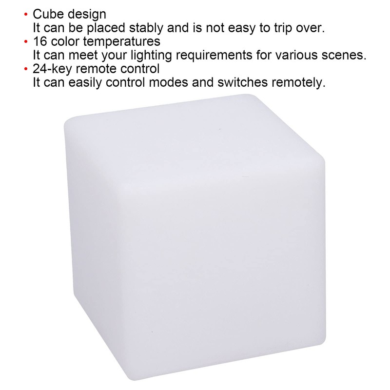 Topyond LED Tesseract Cube Light, Remote Control, RGBW, Adjustable, 16