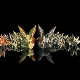 Tumbler Straw Buddy Dragon Guardian Straw Figurine 3D Printed:_Ice