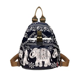 POPUCT Nylon Backpack Purse Fashion Waterproof Shoulder Bag Casual Daypack for Women (Black, Small)