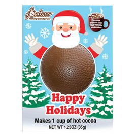 Palmer Hot Chocolate Bomb with Marshmallows, Milk Chocolate Shell Filled with Marshmallows, Fun Holiday Treat or Gift, Just Add Hot Milk or Liquid, Making Candy Fun Since 1948 (1 Pack)