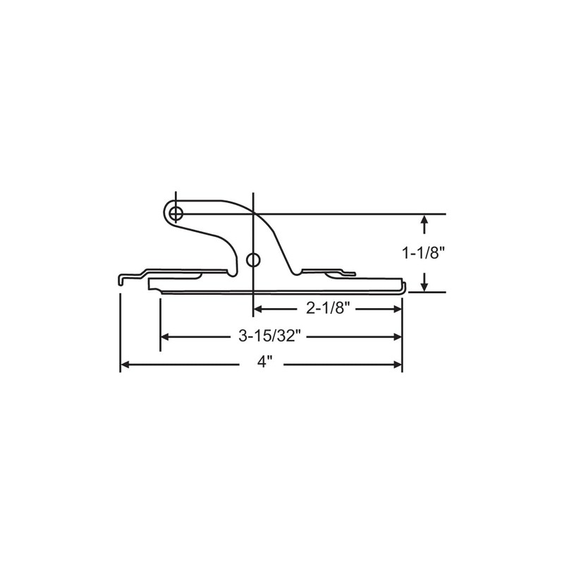 Brixwell 900-7713 Jalousie Clip Set Left And Right Aluminum 4"