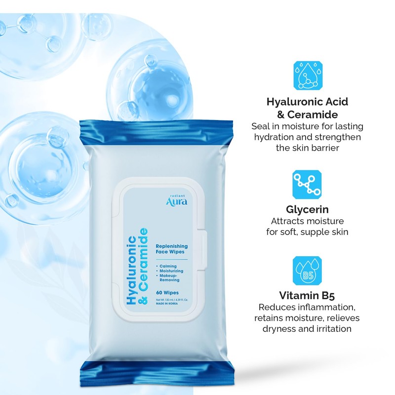 Radiant Aura Vitamin C & Vitamin E Face Wipes –