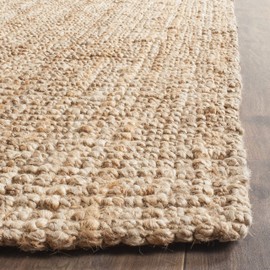 Safavieh Natural Fiber Collection NF447A Handmade Chunky Textured Premium Jute 0.75-inch Thick Runner, 2' x 22' , Natural