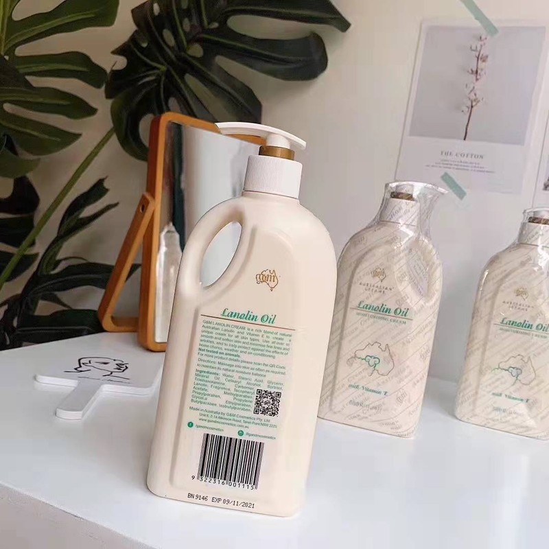 G&M Australian Moisturising Cream Lanolin Oil (500g) 澳洲绵羊油身体乳