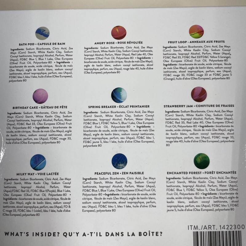 Naturally Vain Bath Bombs- 9 × 127.5 g (4.5 oz.)