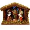 Home&Style nativity scene, 6 figures and 1 wooden stable, 20