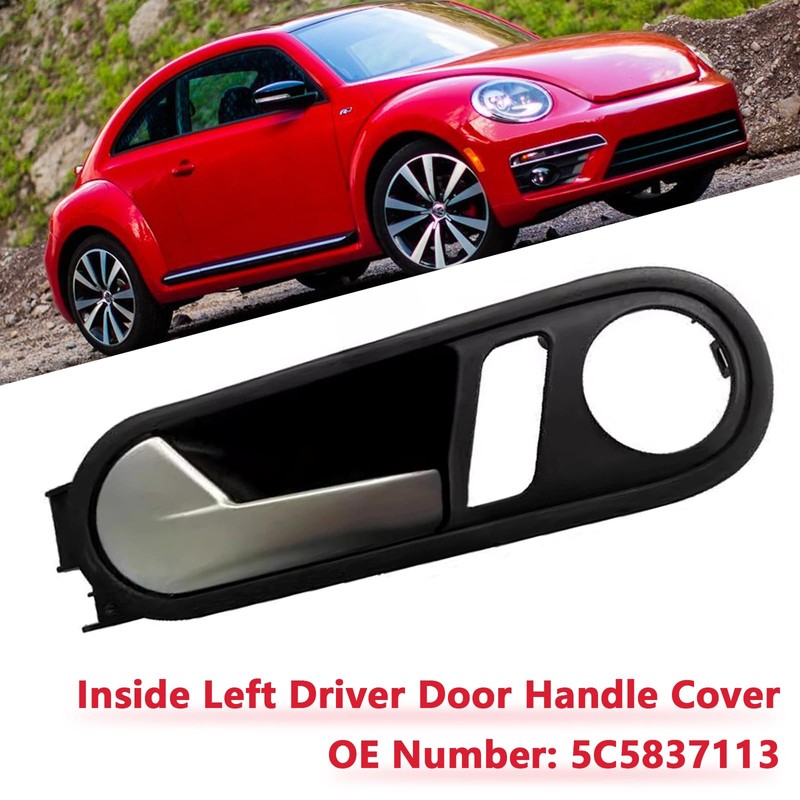 Topteng Interior Left Driver Door Handle Cover 5C5837113 for VW