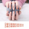 24 Pieces Nail Tips, Made with ruddy pink, gradient nails